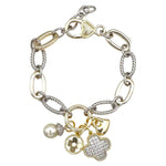 Fossick Imports Jewelry - Bracelets Two Tone Chain Charm Bracelet 00871670