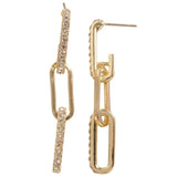 Fossick Imports Jewelry - Earrings Gold Paper Clip Link Earrings 70979318