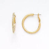 Fossick Imports Jewelry - Earrings Medium Gold Thin CZ Hoop 62926326