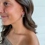 Fossick Imports Jewelry - Earrings Small CZ Huggie Hoop Earrings 66214646
