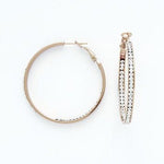 Fossick Imports Jewelry - Earrings Studded CZ Hoop Earrings In Multi