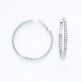Fossick Imports Jewelry - Earrings Studded CZ Hoop Earrings In Multi