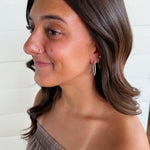 Fossick Imports Jewelry - Earrings Thin CZ Hoop Earrings