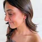 Fossick Imports Jewelry - Earrings Thin CZ Hoop Earrings