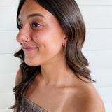 Fossick Imports Jewelry - Earrings Thin CZ Hoop Earrings