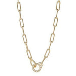 Handcuff Chain Link Necklace In Gold - Infinity Raine