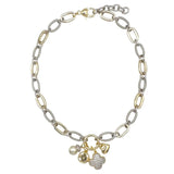 Two Tone Chain Charm Necklace - Infinity Raine