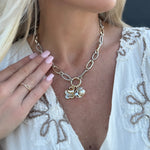 Two Tone Chain Charm Necklace - Infinity Raine