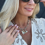 Two Tone Chain Charm Necklace - Infinity Raine
