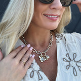 Two Tone Chain Charm Necklace - Infinity Raine