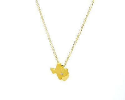 Lone Star State Necklace-Gold - Infinity Raine