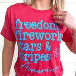 Freedom Fireworks Tee In-Red - Infinity Raine