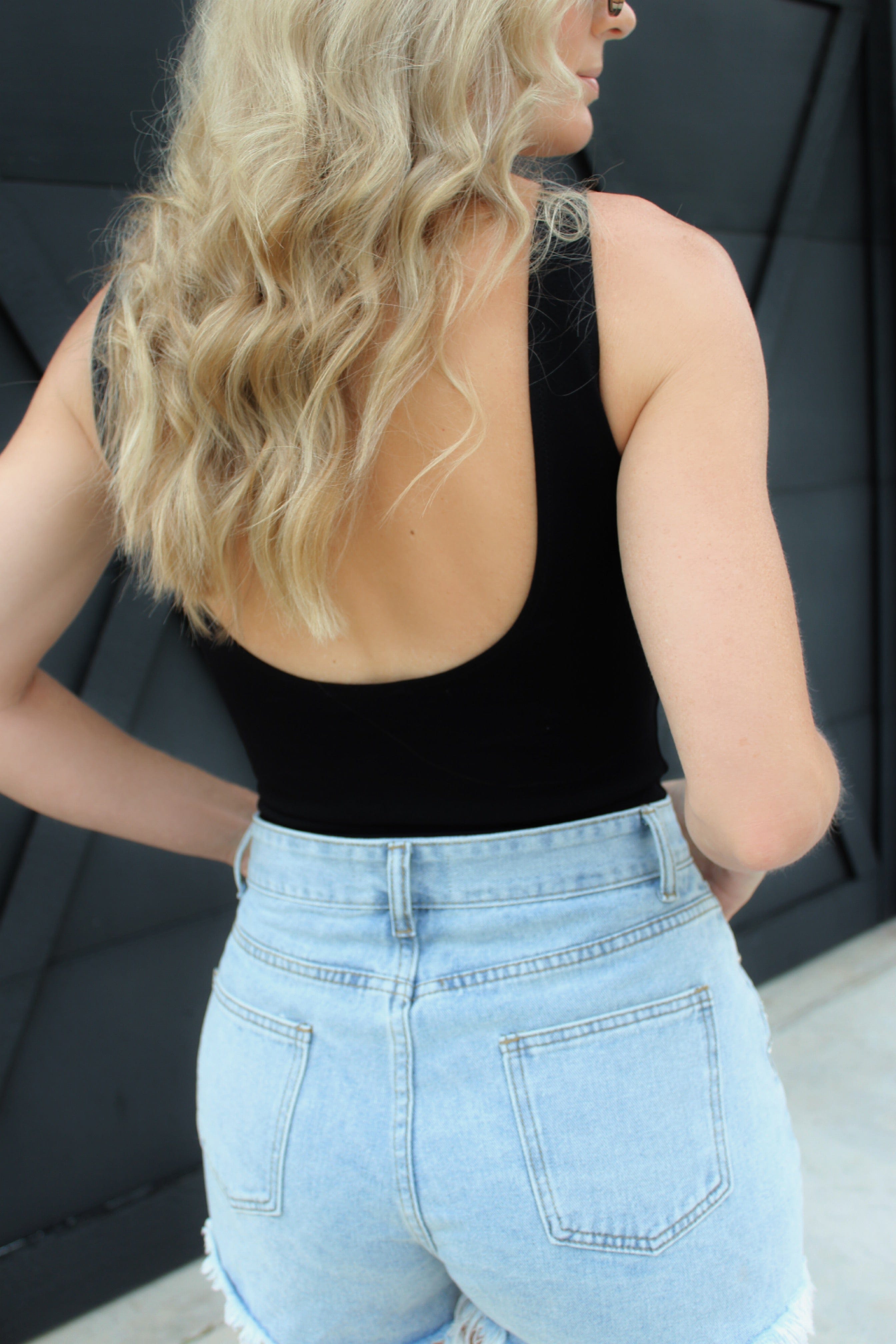 Ponte Basic Bodysuit-Black - Infinity Raine