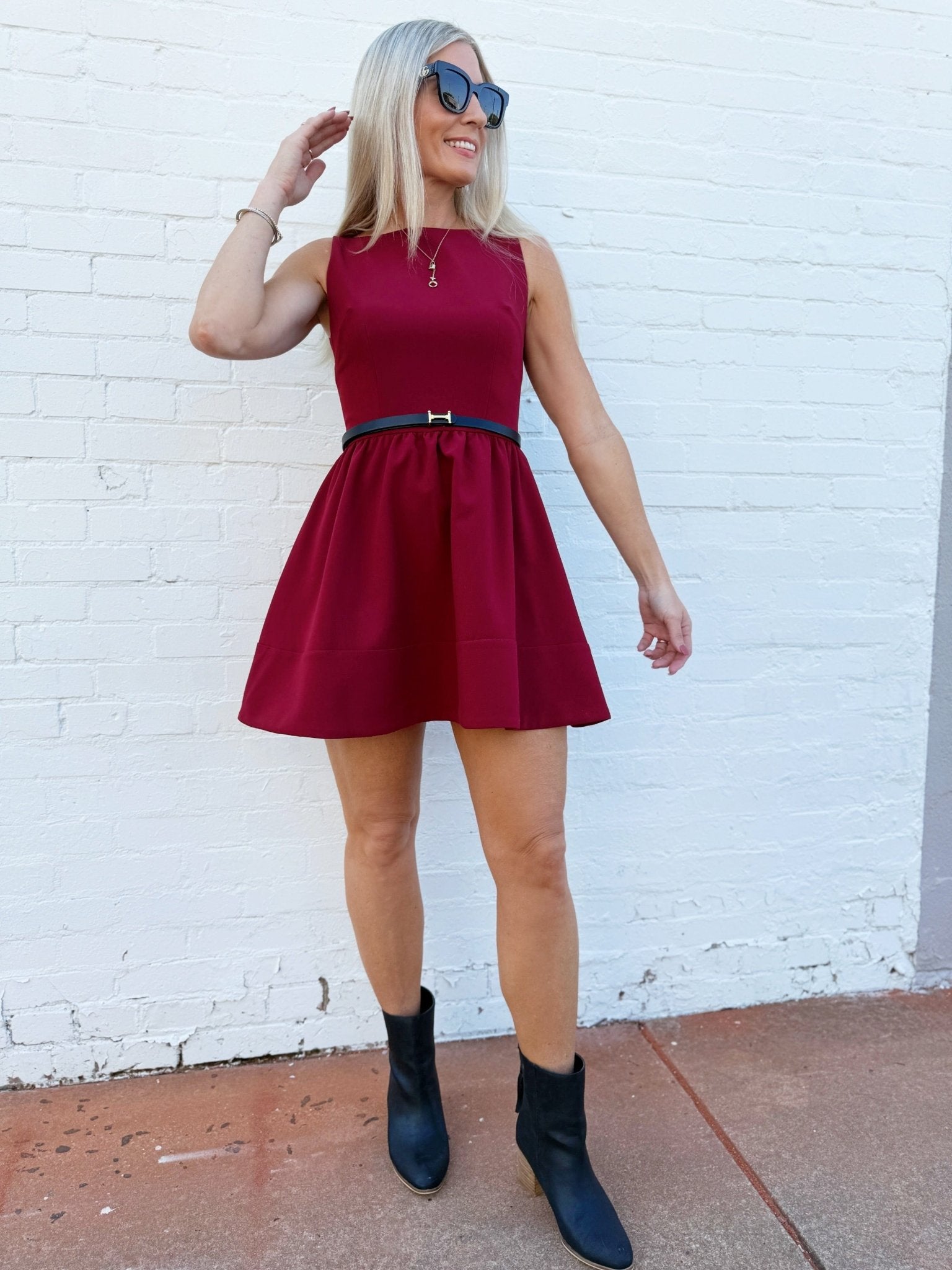 french connection red mini dress French Connection printed jersey mini dress in red