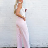 French Connection Bottoms - Pants French Connection Harry Suiting Trousers In Soft Blush