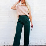 French Connection Harrie Suiting Trousers In Evergreen - Infinity Raine