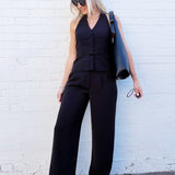 French Connection Harry Suiting Trousers In Black - Infinity Raine