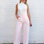 French Connection Harry Suiting Trousers In Soft Blush - Infinity Raine