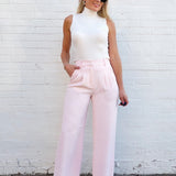 French Connection Harry Suiting Trousers In Soft Blush - Infinity Raine