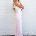 French Connection Harry Suiting Trousers In Soft Blush - Infinity Raine