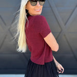 French Connection Tops - Blouses French Connection Vhari Top In Cabernet