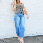 French Connection Hounds Tooth Sleeveless Top In Brown - Infinity Raine