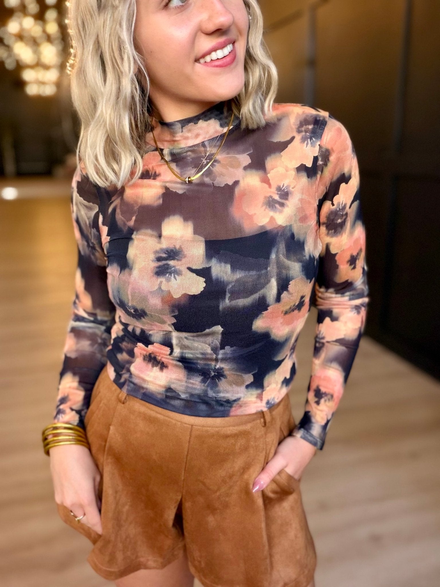 Garden Grit Knit Top In Black Multi - Infinity Raine