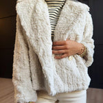 Generations Fur Jacket In Ivory - Infinity Raine
