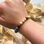 Genuine Jasper and Tigers Eye Beaded Bracelet - Infinity Raine