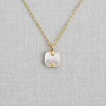 Geometric Mother-Of-Pearl Pendant Necklace - Infinity Raine