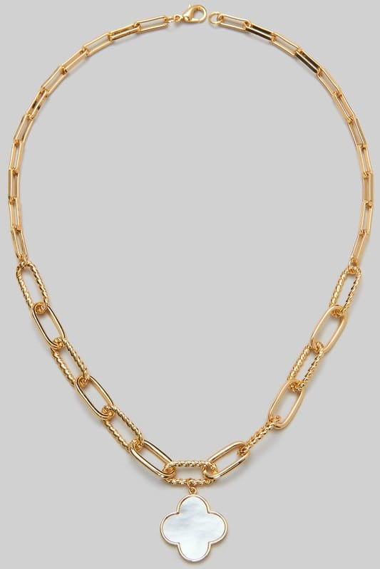 Fashion Necklace Clover Pendant-Gold - Infinity Raine