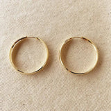 Hollow 40mm Hoops In Gold - Infinity Raine