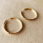 Hollow 40mm Hoops In Gold - Infinity Raine