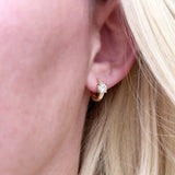 Mini CZ Clicker Earrings In Gold - Infinity Raine