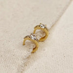 Mini CZ Clicker Earrings In Gold - Infinity Raine