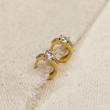 Mini CZ Clicker Earrings In Gold - Infinity Raine