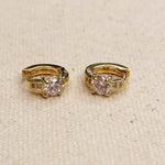 Mini CZ Clicker Earrings In Gold - Infinity Raine