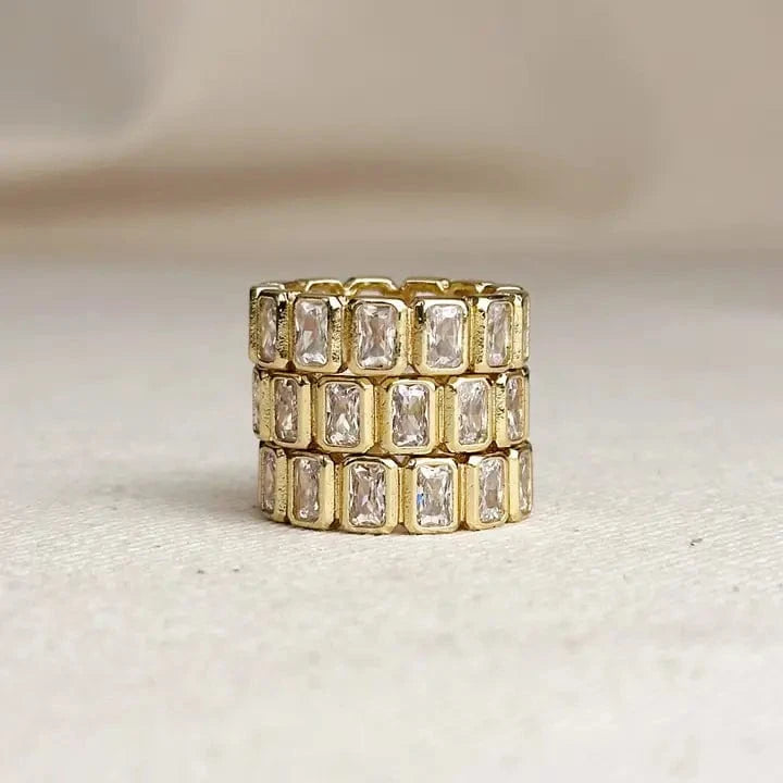 Gold Filled Chunky Cz Eternity Ring - Infinity Raine