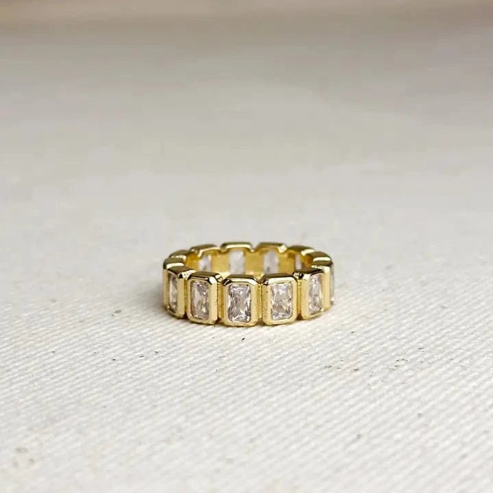 Gold Filled Chunky Cz Eternity Ring - Infinity Raine