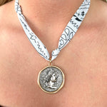 Greek Caesar Pendant Scarf Necklace In Mixed - Infinity Raine