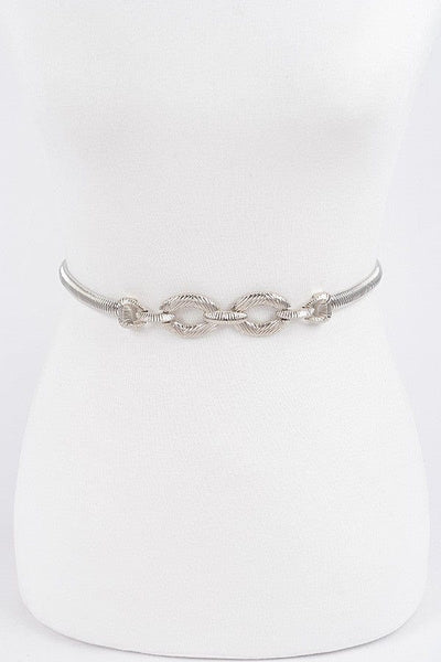 Metal Stretch Belt-Silver - Infinity Raine