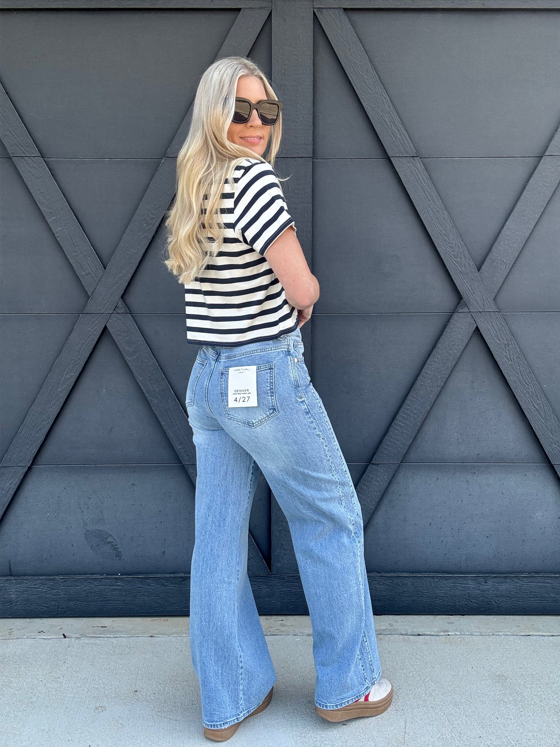 Habitual Denver Side Panel Jeans In Splash - Infinity Raine