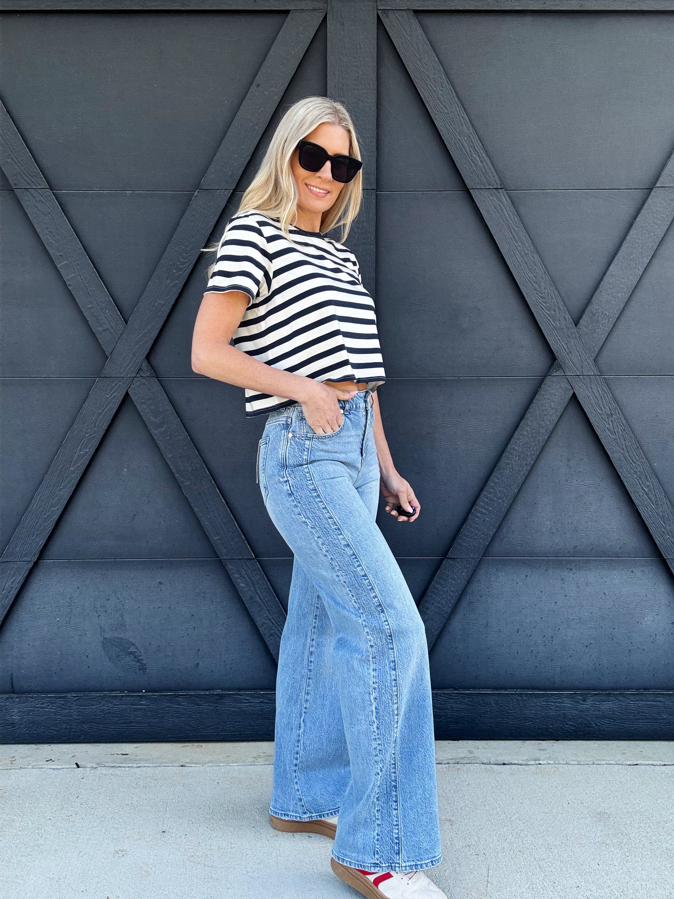 Habitual Denver Side Panel Jeans In Splash - Infinity Raine