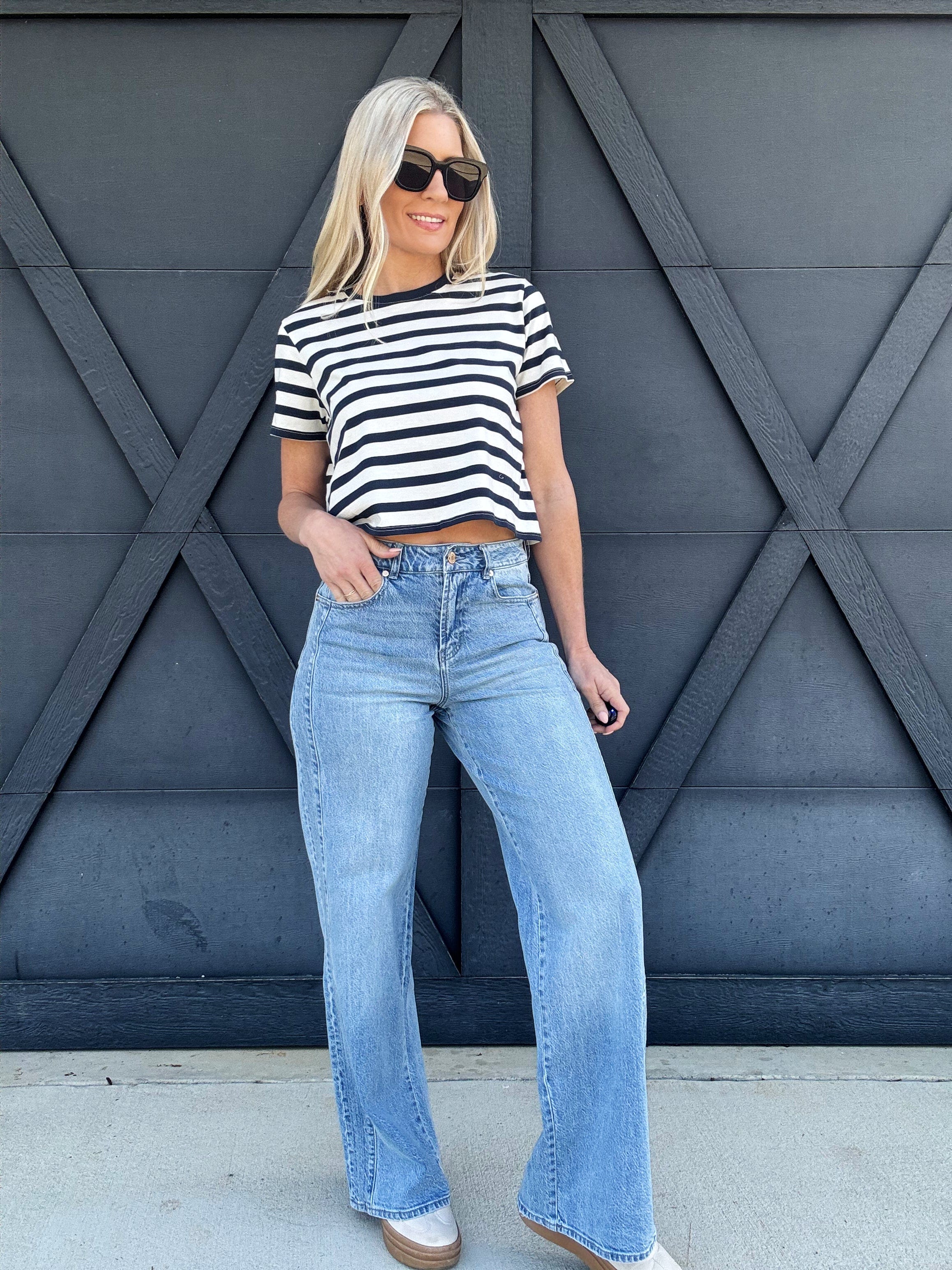 Habitual Denver Side Panel Jeans In Splash - Infinity Raine