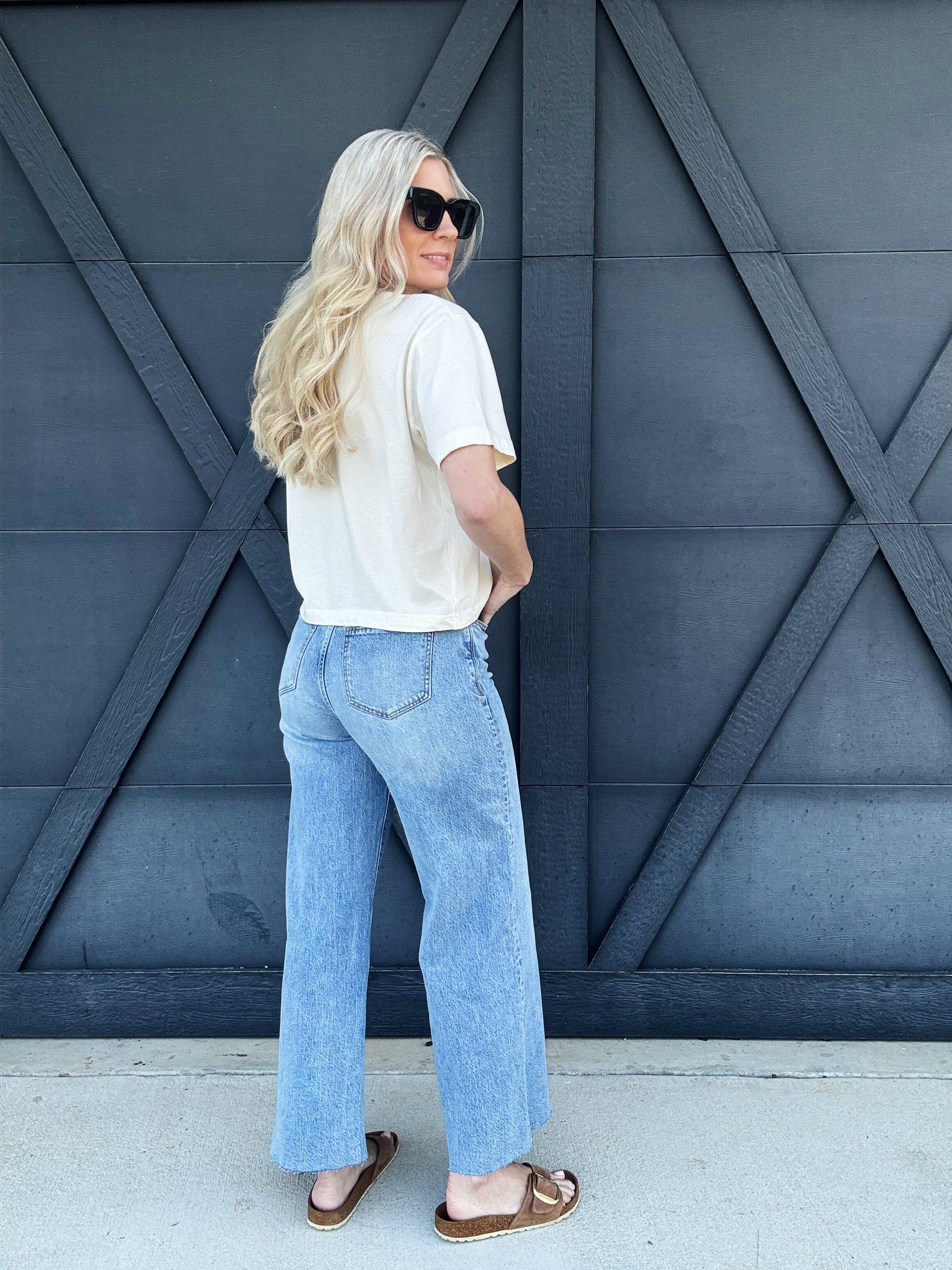 Habitual Denver Wide Leg Crop Jeans In Paloma - Infinity Raine