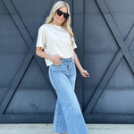 Habitual Denver Wide Leg Crop Jeans In Paloma - Infinity Raine