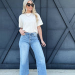 Habitual Denver Wide Leg Crop Jeans In Paloma - Infinity Raine