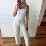 Habitual Denver Wide Leg Crop Jean In Stone - Infinity Raine