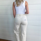Habitual Denver Wide Leg Crop Jean In Stone - Infinity Raine