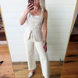 Habitual Denver Wide Leg Crop Jean In Stone - Infinity Raine